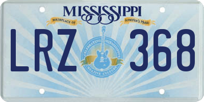 MS license plate LRZ368