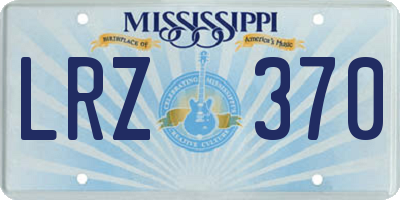 MS license plate LRZ370