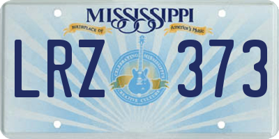 MS license plate LRZ373