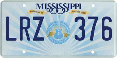 MS license plate LRZ376