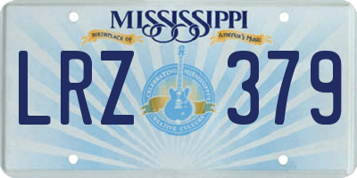 MS license plate LRZ379