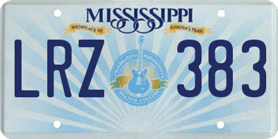 MS license plate LRZ383