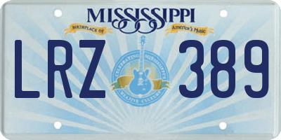 MS license plate LRZ389