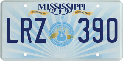 MS license plate LRZ390