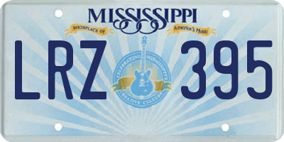 MS license plate LRZ395