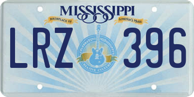 MS license plate LRZ396