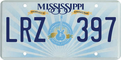 MS license plate LRZ397