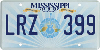 MS license plate LRZ399