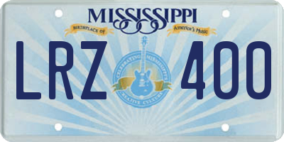 MS license plate LRZ400