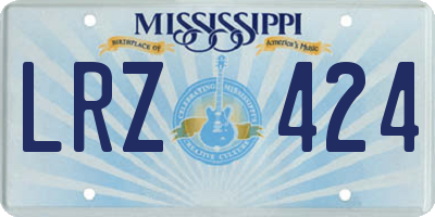 MS license plate LRZ424