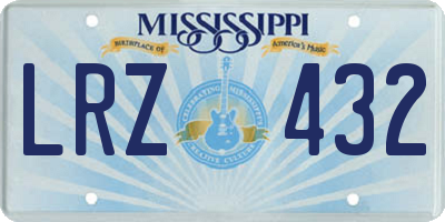 MS license plate LRZ432