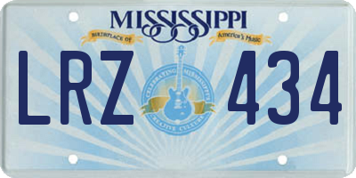 MS license plate LRZ434