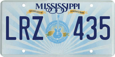MS license plate LRZ435