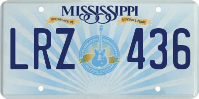 MS license plate LRZ436