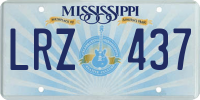 MS license plate LRZ437