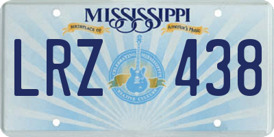 MS license plate LRZ438