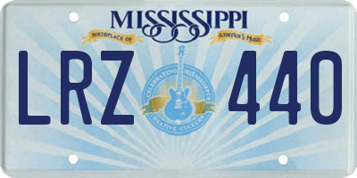 MS license plate LRZ440