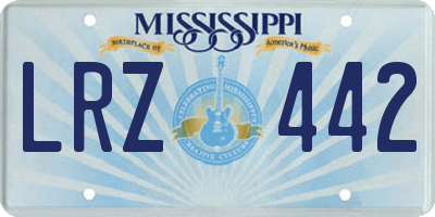 MS license plate LRZ442