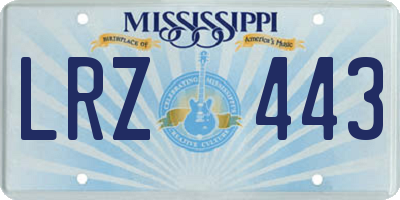 MS license plate LRZ443