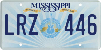 MS license plate LRZ446
