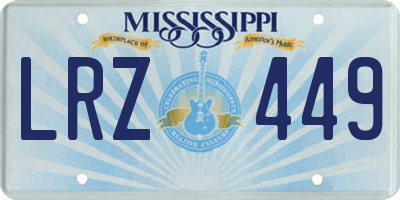 MS license plate LRZ449