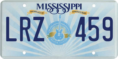 MS license plate LRZ459