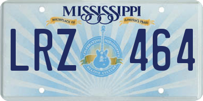 MS license plate LRZ464