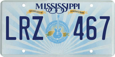 MS license plate LRZ467