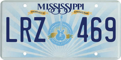 MS license plate LRZ469