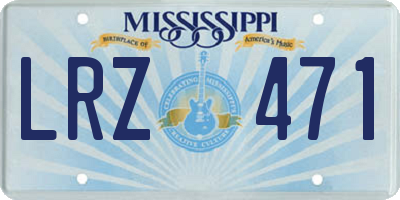 MS license plate LRZ471
