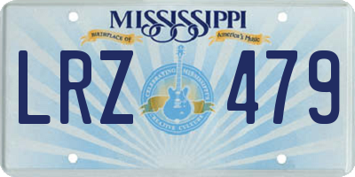 MS license plate LRZ479