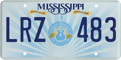MS license plate LRZ483