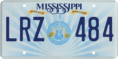 MS license plate LRZ484