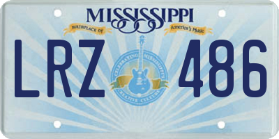 MS license plate LRZ486