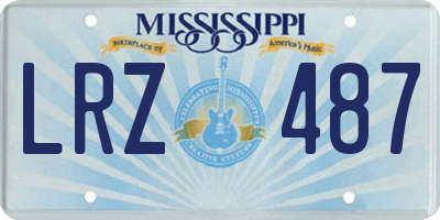 MS license plate LRZ487