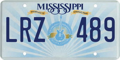 MS license plate LRZ489
