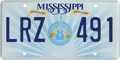 MS license plate LRZ491