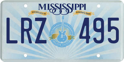 MS license plate LRZ495
