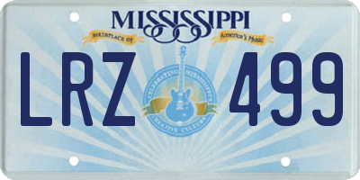 MS license plate LRZ499