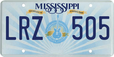 MS license plate LRZ505