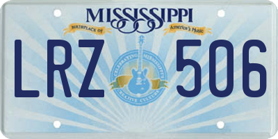 MS license plate LRZ506