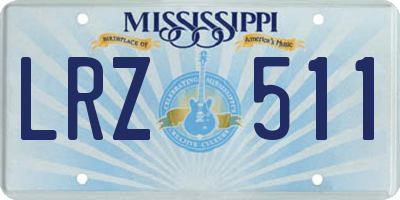 MS license plate LRZ511
