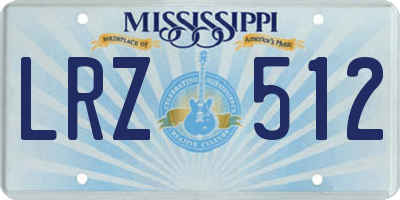 MS license plate LRZ512