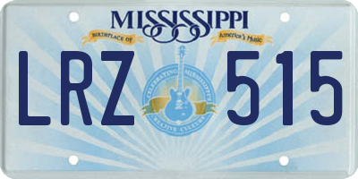 MS license plate LRZ515