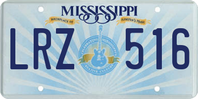 MS license plate LRZ516