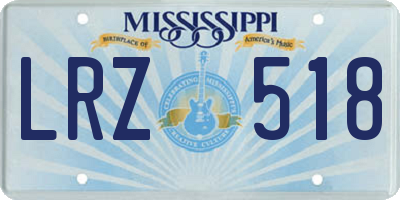 MS license plate LRZ518