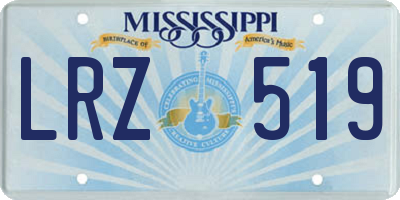 MS license plate LRZ519