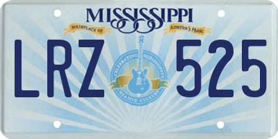 MS license plate LRZ525