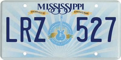 MS license plate LRZ527