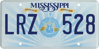 MS license plate LRZ528